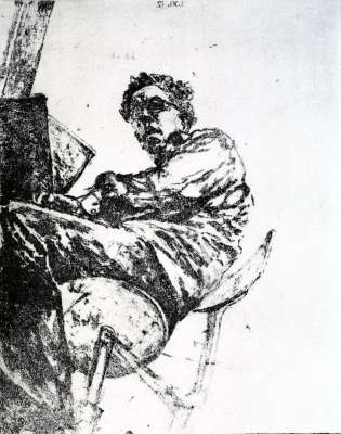 Self-portrait Seated in Foreshortening